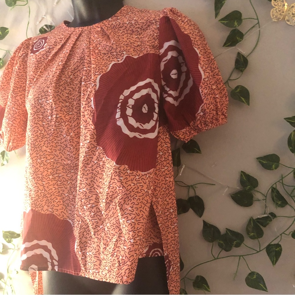 Tribal flower blouse/wrap in back